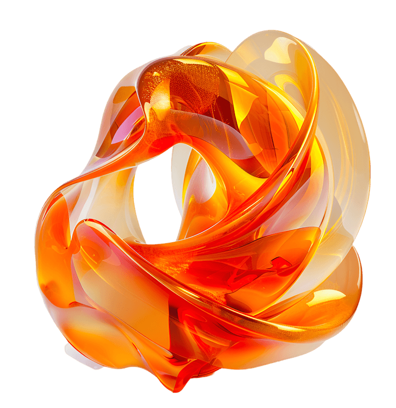 Floating glass element